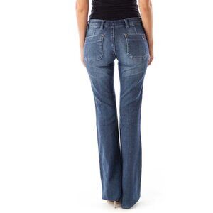 Anthropology M.i.h. Jeans Dark Blue Bodycon Flare Jeans